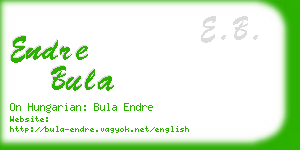 endre bula business card